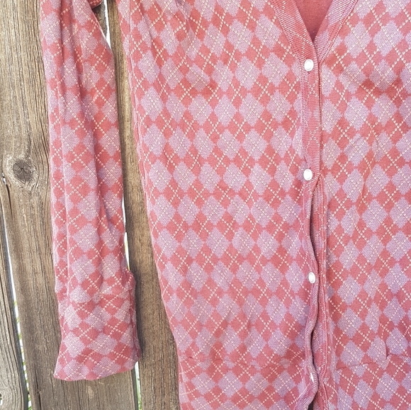 Urban Vintage Plaid Button Cardigan - Picture 4 of 5